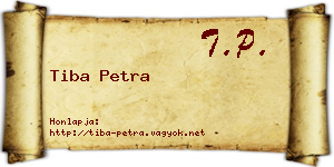 Tiba Petra névjegykártya