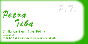 petra tiba business card